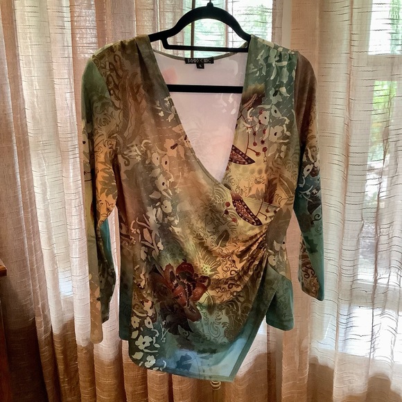 Boho Chic large Top ruched side beautiful colors - Picture 1 of 6